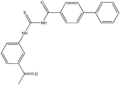 N-(3-acetylphenyl)-N'-([1,1'-biphenyl]-4-ylcarbonyl)thiourea 结构式