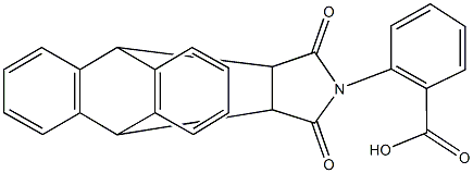 2-(16,18-dioxo-17-azapentacyclo[6.6.5.0~2,7~.0~9,14~.0~15,19~]nonadeca-2,4,6,9,11,13-hexaen-17-yl)benzoic acid 结构式