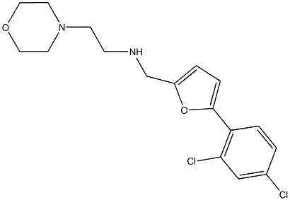 N-{[5-(2,4-dichlorophenyl)-2-furyl]methyl}-N-[2-(4-morpholinyl)ethyl]amine 结构式