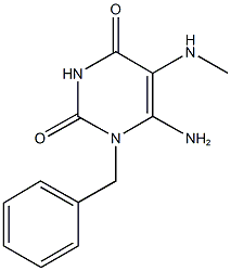 6-amino-1-benzyl-5-(methylamino)-2,4(1H,3H)-pyrimidinedione 结构式