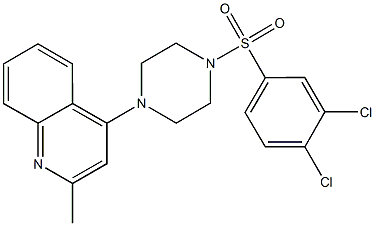 4-{4-[(3,4-dichlorophenyl)sulfonyl]-1-piperazinyl}-2-methylquinoline 结构式