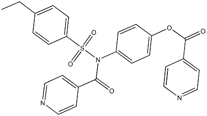 4-[[(4-ethylphenyl)sulfonyl](isonicotinoyl)amino]phenyl isonicotinate 结构式