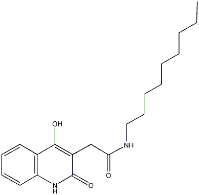 2-(4-hydroxy-2-oxo-1,2-dihydro-3-quinolinyl)-N-nonylacetamide 结构式