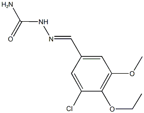 3-chloro-4-ethoxy-5-methoxybenzaldehyde semicarbazone 结构式