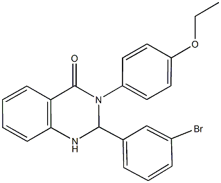 2-(3-bromophenyl)-3-(4-ethoxyphenyl)-2,3-dihydro-4(1H)-quinazolinone 结构式