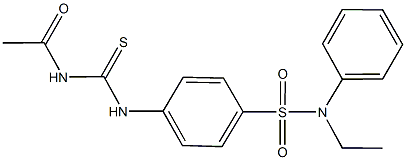 4-{[(acetylamino)carbothioyl]amino}-N-ethyl-N-phenylbenzenesulfonamide 结构式