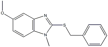2-(benzylsulfanyl)-1-methyl-1H-benzimidazol-5-yl methyl ether 结构式