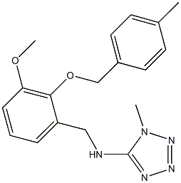 N-{3-methoxy-2-[(4-methylbenzyl)oxy]benzyl}-N-(1-methyl-1H-tetraazol-5-yl)amine 结构式