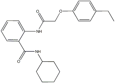 N-cyclohexyl-2-{[(4-ethylphenoxy)acetyl]amino}benzamide 结构式