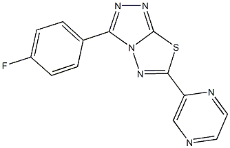 3-(4-fluorophenyl)-6-(2-pyrazinyl)[1,2,4]triazolo[3,4-b][1,3,4]thiadiazole 结构式