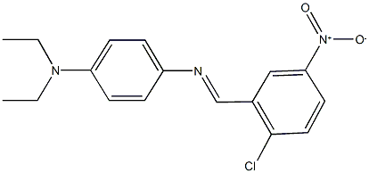 N~1~-(2-chloro-5-nitrobenzylidene)-N~4~,N~4~-diethyl-1,4-benzenediamine 结构式