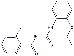 N-(2-ethoxyphenyl)-N'-(2-methylbenzoyl)thiourea 结构式