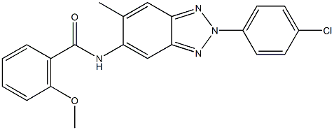 N-[2-(4-chlorophenyl)-6-methyl-2H-1,2,3-benzotriazol-5-yl]-2-methoxybenzamide 结构式