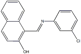 1-{[(3-chlorophenyl)imino]methyl}-2-naphthol 结构式