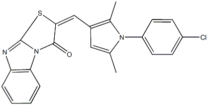 2-{[1-(4-chlorophenyl)-2,5-dimethyl-1H-pyrrol-3-yl]methylene}[1,3]thiazolo[3,2-a]benzimidazol-3(2H)-one 结构式