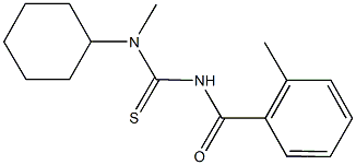 N-cyclohexyl-N-methyl-N'-(2-methylbenzoyl)thiourea 结构式