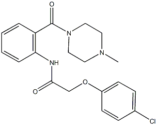 2-(4-chlorophenoxy)-N-{2-[(4-methyl-1-piperazinyl)carbonyl]phenyl}acetamide 结构式