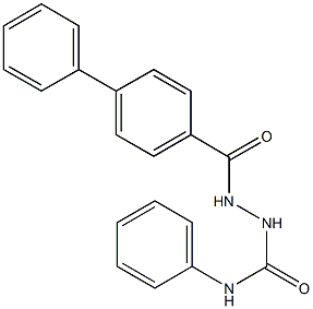 2-([1,1'-biphenyl]-4-ylcarbonyl)-N-phenylhydrazinecarboxamide 结构式