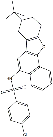 N-(8-tert-butyl-7,8,9,10-tetrahydronaphtho[1,2-b][1]benzofuran-5-yl)-4-chlorobenzenesulfonamide 结构式