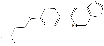 N-(2-furylmethyl)-4-(isopentyloxy)benzamide 结构式