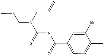 N,N-diallyl-N'-(3-bromo-4-methylbenzoyl)thiourea 结构式