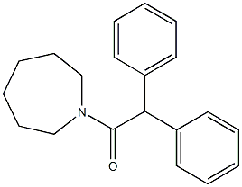 1-(diphenylacetyl)azepane 结构式