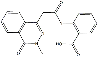 2-{[(3-methyl-4-oxo-3,4-dihydro-1-phthalazinyl)acetyl]amino}benzoic acid 结构式
