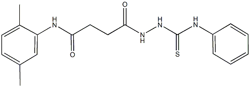 4-[2-(anilinocarbothioyl)hydrazino]-N-(2,5-dimethylphenyl)-4-oxobutanamide 结构式