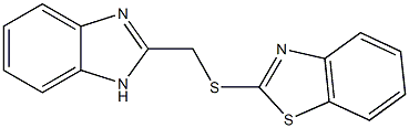1H-benzimidazol-2-ylmethyl 1,3-benzothiazol-2-yl sulfide 结构式