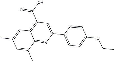 2-(4-ethoxyphenyl)-6,8-dimethyl-4-quinolinecarboxylic acid 结构式