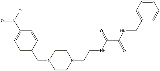 N~1~-benzyl-N~2~-[2-(4-{4-nitrobenzyl}-1-piperazinyl)ethyl]ethanediamide 结构式