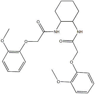 2-(2-methoxyphenoxy)-N-(2-{[(2-methoxyphenoxy)acetyl]amino}cyclohexyl)acetamide 结构式