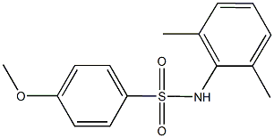 N-(2,6-dimethylphenyl)-4-(methyloxy)benzenesulfonamide 结构式