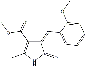 methyl 4-(2-methoxybenzylidene)-2-methyl-5-oxo-4,5-dihydro-1H-pyrrole-3-carboxylate 结构式