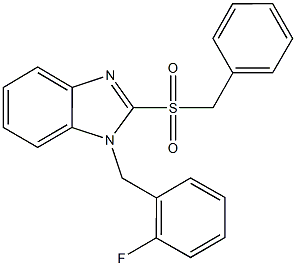 benzyl 1-(2-fluorobenzyl)-1H-benzimidazol-2-yl sulfone 结构式