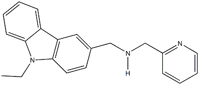 N-[(9-ethyl-9H-carbazol-3-yl)methyl]-N-(2-pyridinylmethyl)amine 结构式