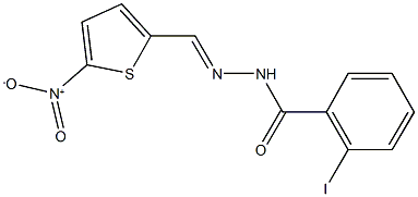 N'-({5-nitro-2-thienyl}methylene)-2-iodobenzohydrazide 结构式