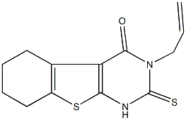 3-allyl-2-sulfanyl-5,6,7,8-tetrahydro[1]benzothieno[2,3-d]pyrimidin-4(3H)-one 结构式