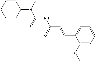 N-cyclohexyl-N'-[3-(2-methoxyphenyl)acryloyl]-N-methylthiourea 结构式