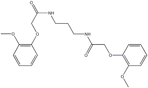 2-(2-methoxyphenoxy)-N-(3-{[(2-methoxyphenoxy)acetyl]amino}propyl)acetamide 结构式