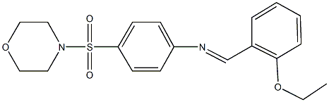 N-(2-ethoxybenzylidene)-N-[4-(4-morpholinylsulfonyl)phenyl]amine 结构式