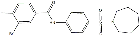 N-[4-(azepan-1-ylsulfonyl)phenyl]-3-bromo-4-methylbenzamide 结构式