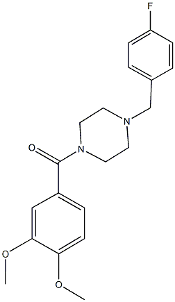 1-(3,4-dimethoxybenzoyl)-4-(4-fluorobenzyl)piperazine 结构式