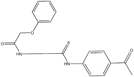 N-(4-acetylphenyl)-N'-(phenoxyacetyl)thiourea 结构式