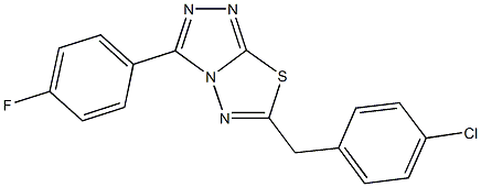 6-(4-chlorobenzyl)-3-(4-fluorophenyl)[1,2,4]triazolo[3,4-b][1,3,4]thiadiazole 结构式