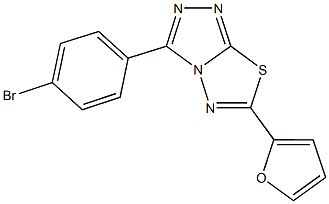 3-(4-bromophenyl)-6-(2-furyl)[1,2,4]triazolo[3,4-b][1,3,4]thiadiazole 结构式