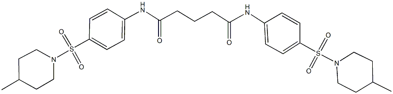 N~1~,N~5~-bis{4-[(4-methylpiperidin-1-yl)sulfonyl]phenyl}pentanediamide 结构式