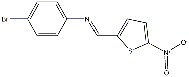 4-bromo-N-[(5-nitro-2-thienyl)methylene]aniline 结构式