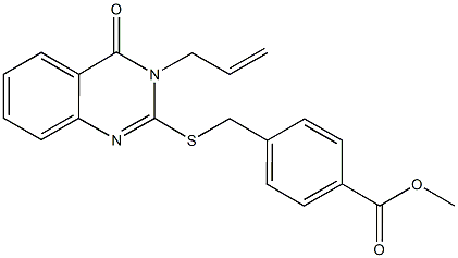 methyl 4-{[(3-allyl-4-oxo-3,4-dihydro-2-quinazolinyl)sulfanyl]methyl}benzoate 结构式