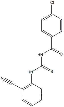 N-(4-chlorobenzoyl)-N'-(2-cyanophenyl)thiourea 结构式